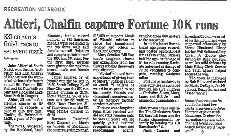 Altieri, Chalfin capture Fortune 10K runs